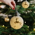 thumbnail image 1 of Vrorvz Christmas Decorations Shatterproof Plastic Christmas Balls Hanging Decor with LED Lights for Tree Home Party Wedding Anniversary Holiday Table Centerpiece Decorations Sets 3.9in Beige, 1 of 6
