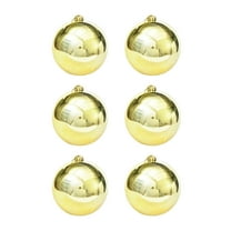 Vrorvz Christmas Decorations for Tree Shatterproof Hanging Balls Set of 6 Plastic Tree Pendant for Holiday Party Wedding Indoor Decor Christmas Bulbs Ornaments Vintage Christmas Ornaments 12in Gold
