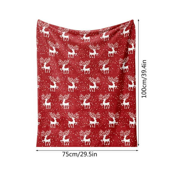 Vrorvz Christmas Flannel Blanket for Couch Soft Fleece Throw with Festive Prints for Snuggling Napping And Holiday Decor Suit Women'S Gift 29.5x39.4in Red