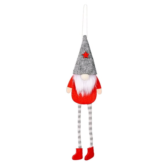 Vrorvz Christmas Forest Elderly Long Legged Doll Pendant Faceless Doll Christmas Tree Decoration Christmas Decorations Lights Non Woven Fabric Hang Tree Doors Warm Mood 9.4In Gray