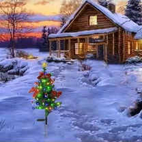 Vrorvz Christmas Lights Outdoor Christmas Decorations LED Christmas String Lights Solar Powered Two Modes Garden Patio Plug In Decor Waterproof for Holiday Party Warm Romantic Ambiance 16.5in Green