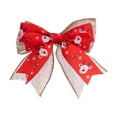 thumbnail image 1 of Vrorvz Christmas Ornaments Christmas Bow Tree Decoration Double Layered Bow with Bells for Gift Box Packaging Home Decor Versatile Festival Accessory Unique Christmas Ornaments 3.9in Red, 1 of 5