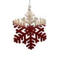 thumbnail image 1 of Vrorvz Christmas Ornaments Christmas Decorations with Glitter Flocking Finish for Holiday Mood Booster and Lasting Memories Suit for Christmas Trees and Home Decor 6.3x6.3x0.2in Red, 1 of 4