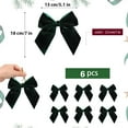 thumbnail image 1 of Vrorvz Christmas Ornaments Set Velvet Bows for Christmas Tree Wreath Garland Holiday Decor Easy to Use Vintage Style Soft Velvet Ribbon Tie Back for DIY Crafts Plastic Christmas Ornaments 7in Green, 1 of 8