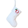 thumbnail image 1 of Vrorvz Christmas Stockings Embroidered Initials Christmas Tree Decor with Knitted Red Green White Design for Personalized Holiday Gift and Festive Home Display 7.9x6.3in White, 1 of 1
