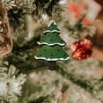 thumbnail image 1 of Vrorvz Christmas Tree Ornaments Christmas Decorations with Environmental Resin for Home Parties and Gifts Holiday Hanging Decor 1.7x2.5in Green, 1 of 5