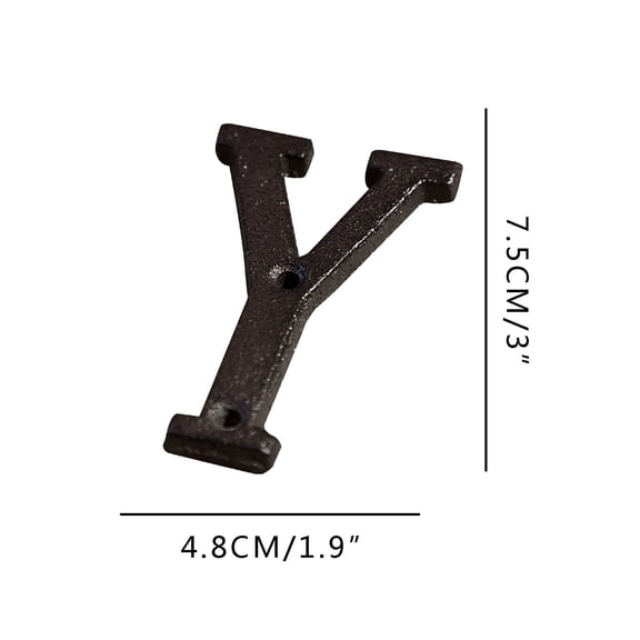 Vrorvz DIY Wrought Iron Alphabet Letter Set for Home Garden Decor Metal Industrial Style Antique Textured Includes Screws Customizable Signage Personalized House Numbers