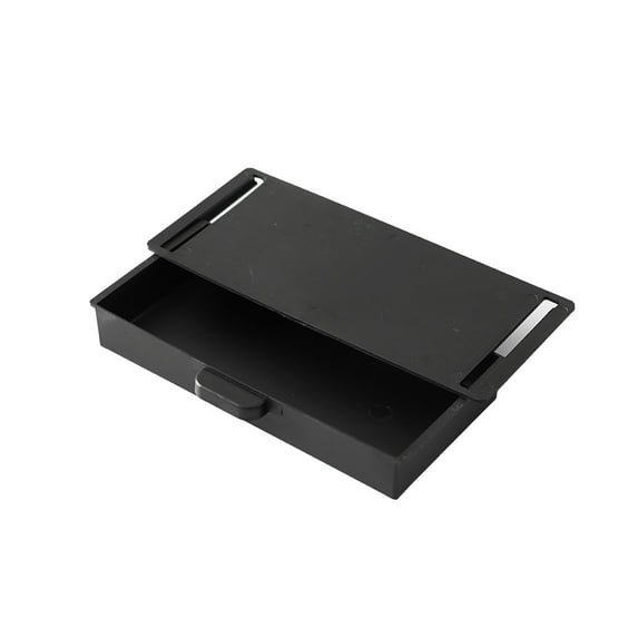 Vrorvz Under Desk Drawer Organizer with Self Adhesive Installation for Office and Home Stationery Large Capacity Storage for Folders and Laptop Chargers Sturdy Plastic 9.2x4.1x1.3in