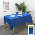 thumbnail image 1 of Vrorvz Disposable Plastic Tablecloth for Parties,Picnics Events Convenient,Easy Clean,Stain Resistant,Versatile Use for Home Decor and More(Blue), 1 of 6