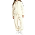 thumbnail image 1 of Vrorvz Fleece Sweater Set for Kid Fall Winter Outfits with Pockets Full Zip Sweatshirt Jogger Pants Sets Girls Clothes, 1 of 5