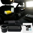 thumbnail image 1 of Vrorvz Foldable Car Seat Back Tray with Secure Beverage Storage Cup Holders Convenient for Meals or Drinks Easy Install with Headrest Universal Suit for Any Vehicle Interior, 1 of 8