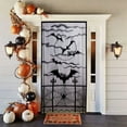thumbnail image 1 of Vrorvz Halloween Decorations Outdoor and Indoor White Lace Curtain with Elegant Drape Style for Spooky Door and Window Decor 83.9x40.2in Black, 1 of 6