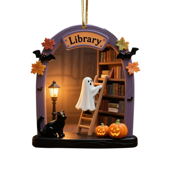 Vrorvz Halloween Ghost Ornaments with Spooky Cute Decor for Halloween Lovers Versatile Hanging Decoration for Home and Party Featuring Adorable Ghost Scenes 3.1in Multicolor