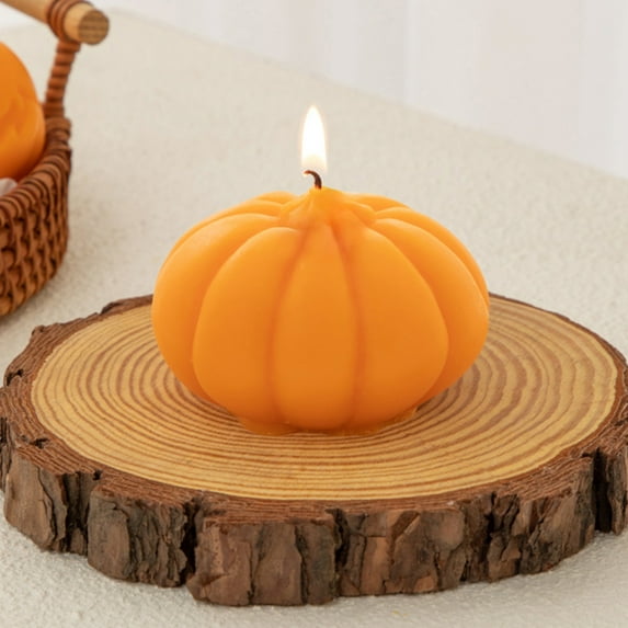 Vrorvz Halloween Pumpkin Aroma Candle for Cozy Home Decor with Calming and Handmade European Suit for Halloween Decorations Indoor Party Ambiance 2.8in Orange