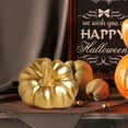thumbnail image 1 of Vrorvz Halloween Pumpkin Resin Crafts for Home Decor and Office Coziness Realistic Hand Painted Fall Centerpiece with Versatile Design Suit for Enthusiasts and Seasonal Themes 6.7in Gold, 1 of 6
