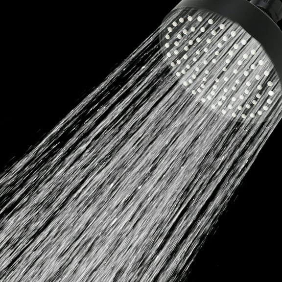 Vrorvz High Pressure Rain Shower Head with Easy Clean Nozzles 1 Minute Universal Installation Detachable Water Limiter Adjustable Replacement for Bathroom Powerful ABS Plastic Body 0.2 lb