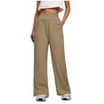 thumbnail image 1 of Vrorvz High Waist Pants for Womens Straight Leg Trousers Summer Yoga Workout Athletic Trouser with Pockets, 1 of 5