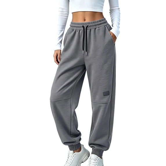 Vrorvz Jogger Sweatpant for Womens Drawstring Elastic Waisted Pant Casual Athletic Work Joggers with Pockets
