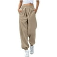 thumbnail image 1 of Vrorvz Jogger Sweatpants for Womens Straight Leg Loose High Waist Drawstring Casual Elastic Bottoms Sweat Pant, 1 of 6