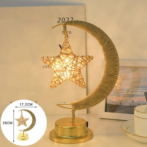 Vrorvz LED Decorative Light Star Shaped Wrought Iron Night Light Unique Design Energy Saving Warm Home Atmosphere Suit Gift for Family and Friends Home Decor