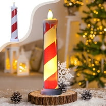 Vrorvz Led Christmas Candle Lamp for Holiday Wedding Decor with Realistic Flame Effect and Versatile Application Indoor Outdoor Use 12.4x3.1x3.1in Multicolor