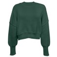 thumbnail image 1 of Vrorvz Lightweight Knitted Sweater for Women Solid Color Crew Neck Long Sleeve Pullover Blouse Casual Trendy Cropped Tops, 1 of 6