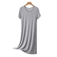 thumbnail image 1 of Vrorvz Long Nightgowns for Womens Short Sleeve Loungewear Sleepwear Nightgown Loose Soft Nightshirts, 1 of 5