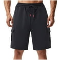 thumbnail image 1 of Vrorvz Men's Cargo Sweatshorts with Pockets Drawstring Waist Loose Running Gym Short Joggers with Pockets, 1 of 7