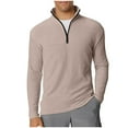 thumbnail image 1 of Vrorvz Mens Mock Neck Sweatshirt Long Sleeve 1/4 Zip Shirts Top Fall Gym Workout Athletic Tops for Men, 1 of 4