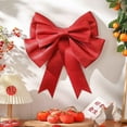 thumbnail image 1 of Vrorvz Outdoor Christmas Decorations Large Bow with Led Lights Holiday Decor Stunning Versatile Indoor Outdoor Scene Setup Easy Install Reusable Christmas Spring Festival Decor 19.7in Red, 1 of 8