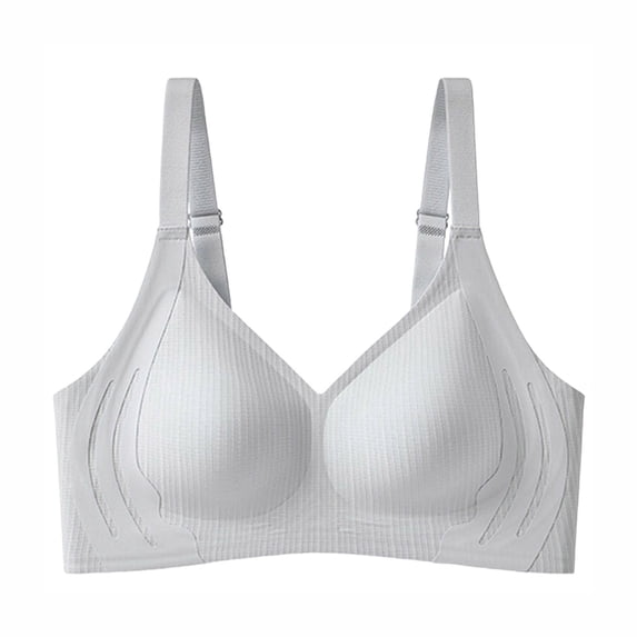 Vrorvz Plus Size Bras for Women Wireless Push up Bra Adjustable Straps Bralette Breathable Comfortable Tops