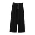 thumbnail image 1 of Vrorvz Plus Size Wide Leg Pants for Womens Drawstring Elastic Waist Palazzo Lounge Pant with Pockets 3X-5X, 1 of 5