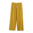 thumbnail image 1 of Vrorvz Plus Size Wide Leg Pants for Womens Drawstring Elastic Waist Palazzo Lounge Pant with Pockets 3X-5X, 1 of 5