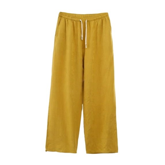 Vrorvz Plus Size Wide Leg Pants for Womens Drawstring Elastic Waist Palazzo Lounge Pant with Pockets 3X-5X