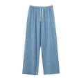 thumbnail image 1 of Vrorvz Plus Size Wide Leg Pants for Womens Drawstring Elastic Waist Palazzo Lounge Pant with Pockets 3X-5X, 1 of 5
