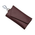 thumbnail image 1 of Vrorvz Premium Cowhide Leather Keycase for Men and Stylish Long Lasting Glossy Finish with Multi Functional Space Protects and Organizes Car Keys Home Keys Cards and Cash 4.33x2.55in, 1 of 5