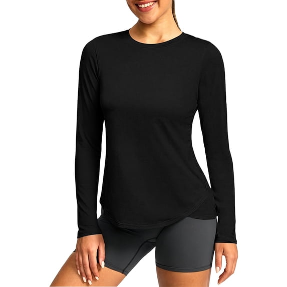 Vrorvz Quick Dry Shirts for Womens Long Sleeve Summer Sun Protection Lightweight Tops Workout Hiking Clothes