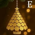 thumbnail image 1 of Vrorvz Shining Gold Money Christmas Tree Ornament Christmas Decorations with Rhinestone Base for Holiday Gift Home Office Decor Wealth Blessing 3.9in Gold, 1 of 1