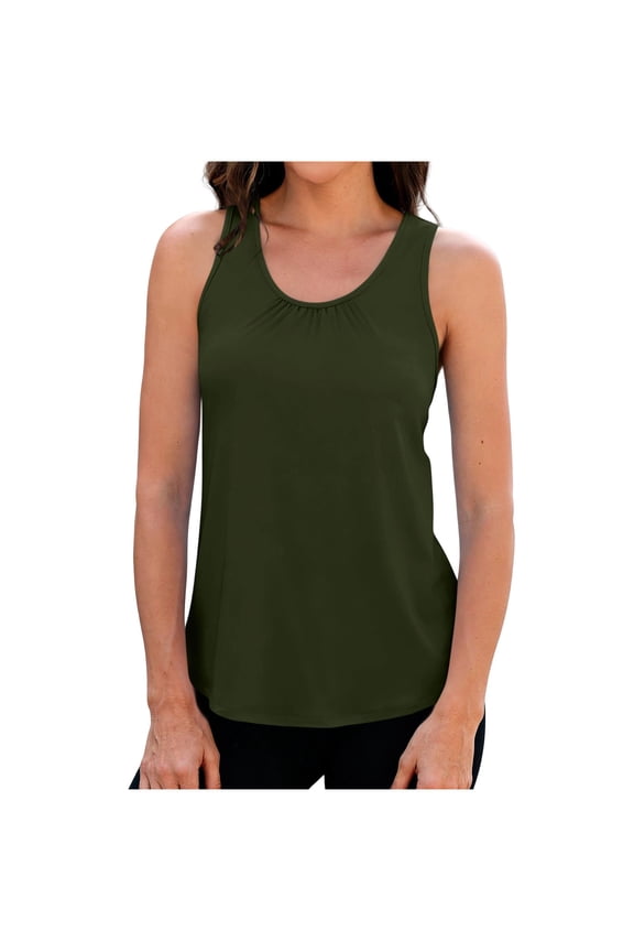 Sports Tank Womens Sleeveless Workout Athletic Activewear Summer Tee Tops Breathable Lightweight Casual Shirts