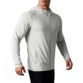 thumbnail image 1 of Vrorvz Sun Protection Jacket for Men Long Sleeve Zipper Jackets Workout Athletic Top Breathable Tops, 1 of 4
