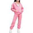 thumbnail image 1 of Vrorvz Sweater Set for Kid Hooded Full Zip Sweatshirt Jogger Pants Sets Fall Winter Outfits with Pockets, 1 of 5