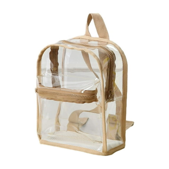 Vrorvz Transparent PVC Clear Backpack Large Capacity for Travel School with Adjustable Straps for Easy Organization Concerts Security Checks 9.84x7.87x3.94in Unisex for Age 12+
