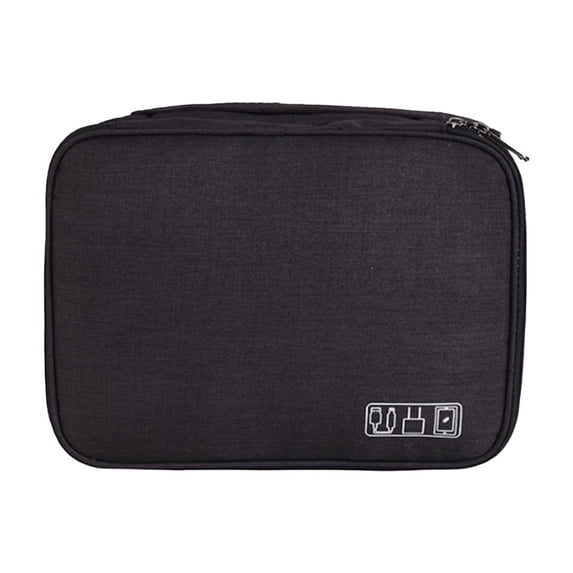 Vrorvz Travel Organizer Electronic Accessories Case for Men Portable Three Layer Cable Storage Bag with Waterproof Protection Suit USB Cable Charger Power Bank