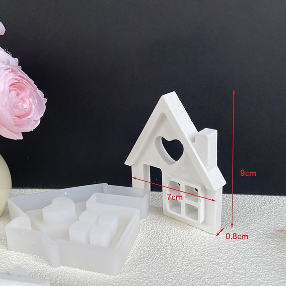 Vrorvz Unique House Shape Candle and Soap Molds for Crafts Suit for Candle Making and Handcrafted Soaps Easy to Clean and Demold Silicone Molds for Creating Scented Candles and DIY Projects