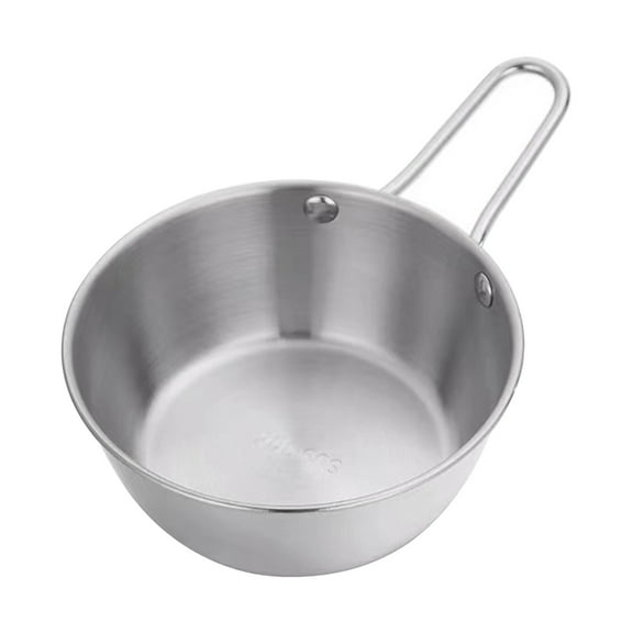 Vrorvz Versatile Stainless Steel Bowl with Handle Suit for Cooking Snacks Seasoning Rice Hot and Cold Wine Matte Textured Design Long Lasting No Deformation Suit for Home or Restaurant Use Stackable