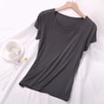 thumbnail image 1 of Vrorvz Women's Short Sleeve Pjs Top Crew Neck T Shirts Lightweight Sleepwear Comfy Summer Pajama Shirt, 1 of 3