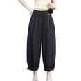 thumbnail image 1 of Vrorvz Womens Jogger Pants Elastic Waisted Pant Summer Casual Work Comfortable Trouser Palazzo Loose Trouser, 1 of 4