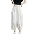 thumbnail image 1 of Vrorvz Womens Jogger Pants Elastic Waisted Pant Summer Casual Work Comfortable Trouser Palazzo Loose Trouser, 1 of 4