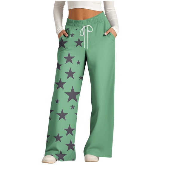 Vrorvz Womens Wide Leg Sweatpants Elastic Waist Drawstring Loose Athletic Pants Casual Workout Sweat Pant with Pockets