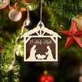 thumbnail image 1 of Vrorvz Wooden Nativity Hanging Ornament Christmas Decorations Christmas Ornaments Close Nature Wood Craft Crackproof Polished Indoor Centerpiece Mantel 3.9In Brown, 1 of 8